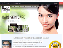 Tablet Screenshot of bareskincare.com